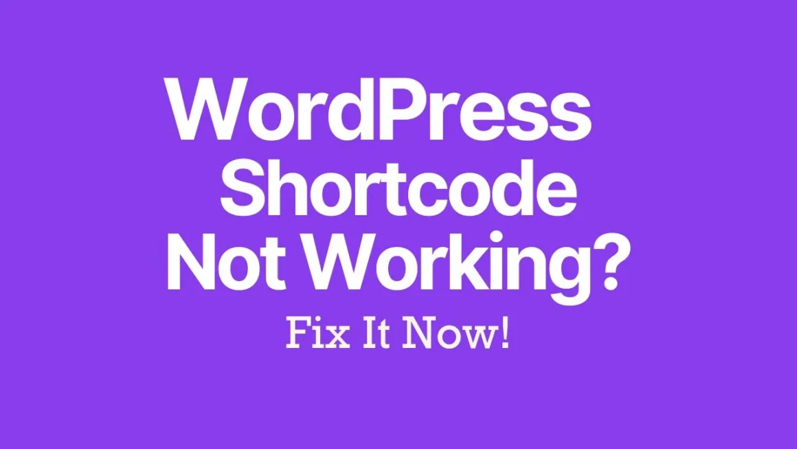 wordpress-shortcode-not-working