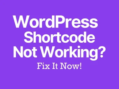 wordpress-shortcode-not-working